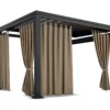 Waterdicht Tuingordijn met Lussen - Taupe (220cm hoog)