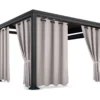Waterdicht Buitengordijn met Ringen - Beige (200cm hoog)