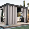 Waterdicht Buitengordijn met Ringen - Beige (200cm hoog)
