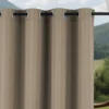 Waterdicht Buitengordijn met Ringen - Taupe (200cm hoog)