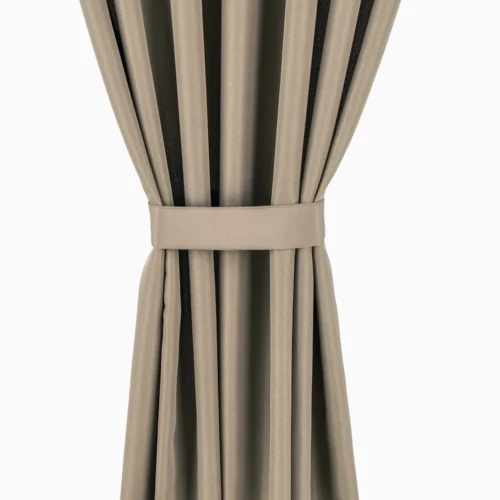 ZMOC-03c Waterdicht Buitengordijn met Ringen - Taupe (200cm hoog)