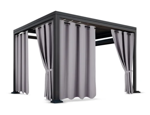 ZMOC-04 Waterdicht Buitengordijn met Ringen - Grijs (200cm hoog)