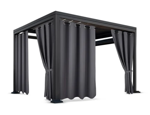 ZMOC-05 Waterdicht Buitengordijn met Ringen - Donkergrijs (200cm hoog)