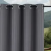 Waterdicht Buitengordijn met Ringen - Donkergrijs (200cm hoog)