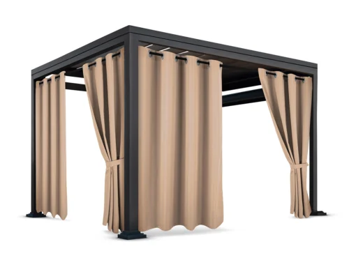 ZMOC-06 Waterdicht Buitengordijn met Ringen - Camel (200cm hoog)