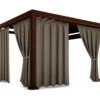 Waterdicht Tuingordijn met Plooien - Taupe (190cm hoog)