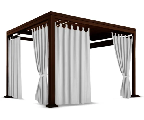 ZMOH-01p Waterdicht Tuingordijn met Lussen - Lichtgrijs (250cm hoog)