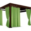 Waterdicht Tuingordijn met Lussen - Groen (250cm hoog)