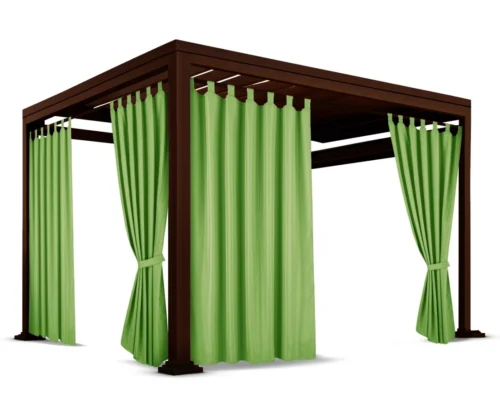 ZMOH-13p Waterdicht Tuingordijn met Lussen - Groen (250cm hoog)