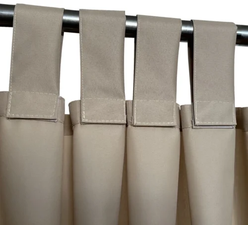 ZMOK-03f Waterdicht Tuingordijn met Afneembare Lussen - Beige (190cm hoog)