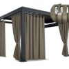 Waterdicht Tuingordijn met Afneembare Lussen - Khaki (190cm hoog)