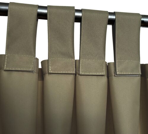 ZMOK-04f Waterdicht Tuingordijn met Afneembare Lussen - Khaki (190cm hoog)