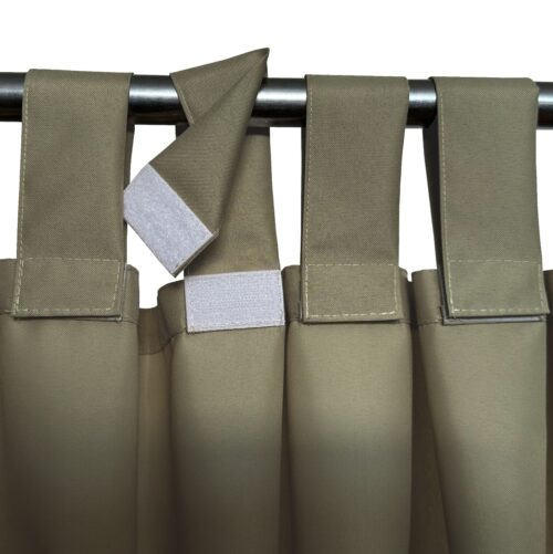 ZMOK-04g Waterdicht Tuingordijn met Afneembare Lussen - Khaki (190cm hoog)