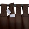 Waterdicht Tuingordijn met Afneembare Lussen - Bruin (190cm hoog)