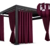 Waterdicht Tuingordijn met Afneembare Lussen - Bordeaux (190cm hoog)
