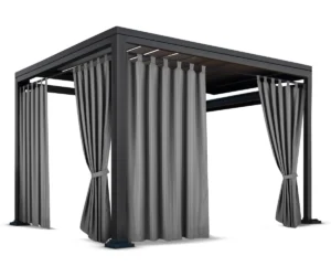 Waterdicht Tuingordijn met Lussen – Grijs (190cm hoog)