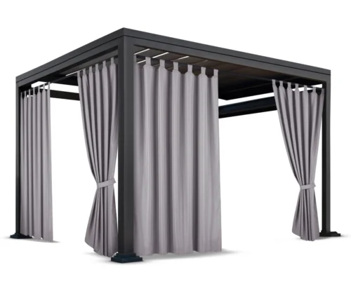 ZMOS-05. Waterdicht Tuingordijn met Lussen – Lichtgrijs (190cm hoog)