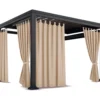 Waterdicht Tuingordijn met Lussen – Beige (190cm hoog)