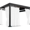 Waterdicht Tuingordijn met Lussen – Wit (190cm hoog)