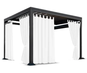 Waterdicht Tuingordijn met Lussen – Wit (190cm hoog)