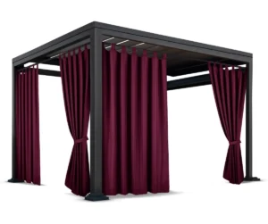 Waterdicht Tuingordijn met Lussen – Bordeaux (190cm hoog)