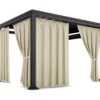 Waterdicht Tuingordijn met Plooien - Beige (200cm hoog)