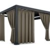 Waterdicht Tuingordijn met Plooien - Khaki (200cm hoog)