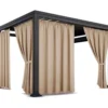 Waterdicht Tuingordijn met Plooien - Camel (200cm hoog)
