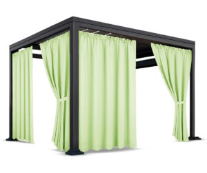 Waterdicht Tuingordijn met Plooien - Lime (200cm hoog)