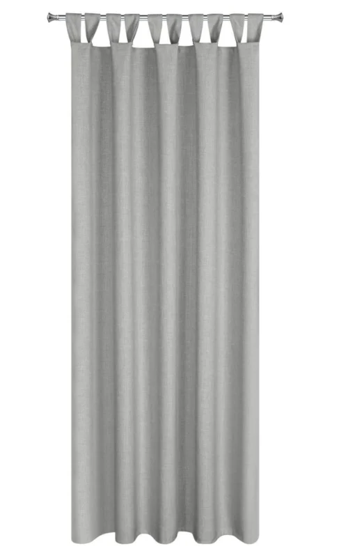 ZOGW-01a Waterdicht Buitengordijn Linnenlook - Grijs (260cm hoog)