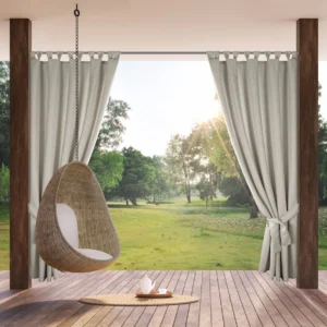 Waterdicht Buitengordijn Linnenlook - Beige (260cm hoog)