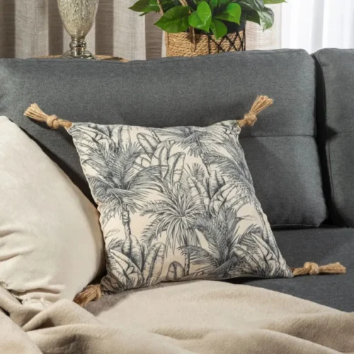 Kussensloop met decoratieve kwastjes JA119-01