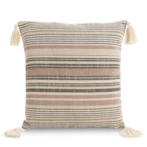 Boho kussensloop met strepen en franjes JJQ-06