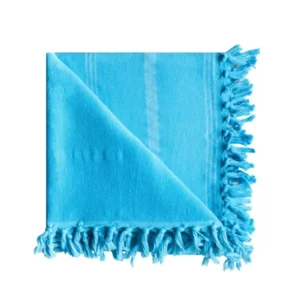 Gestreepte Strandhanddoek - Turquoise