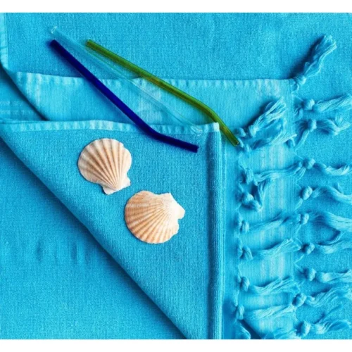 810px_RFW-02d Gestreepte Strandhanddoek - Turquoise