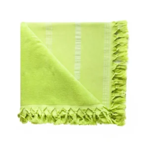 Gestreepte Strandhanddoek - Limoen