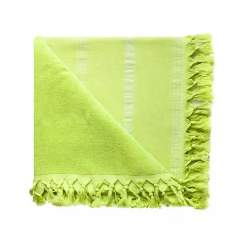 810px_RFW-03 Gestreepte Strandhanddoek - Limoen