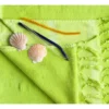 Gestreepte Strandhanddoek - Limoen