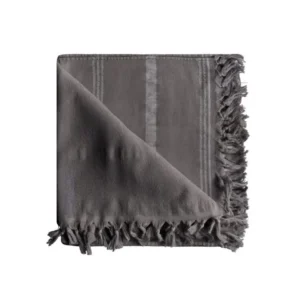 Gestreepte Strandhanddoek - Grijs