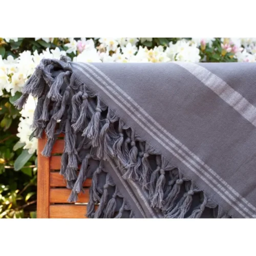 810px_RFW-04a Gestreepte Strandhanddoek - Grijs