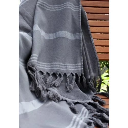 810px_RFW-04b Gestreepte Strandhanddoek - Grijs