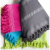 Gestreepte Strandhanddoek - Limoen